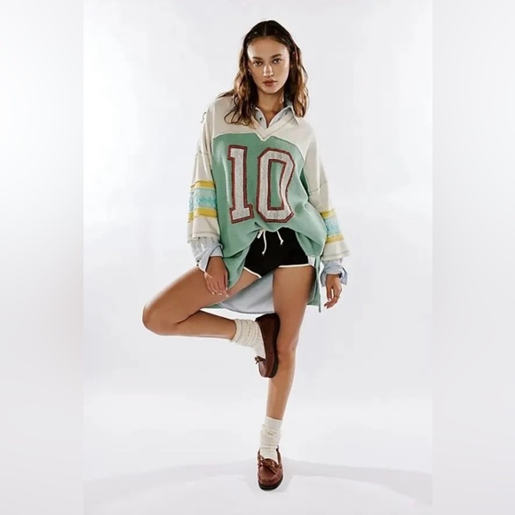 NWT We The Free Gameplan Tee XS Green Combo - Picture 3 of 11